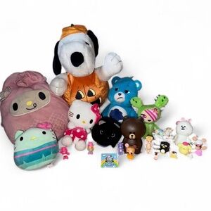 Sanrio Tokidoki Carebears Snoopy Pink Plush Toys bundle